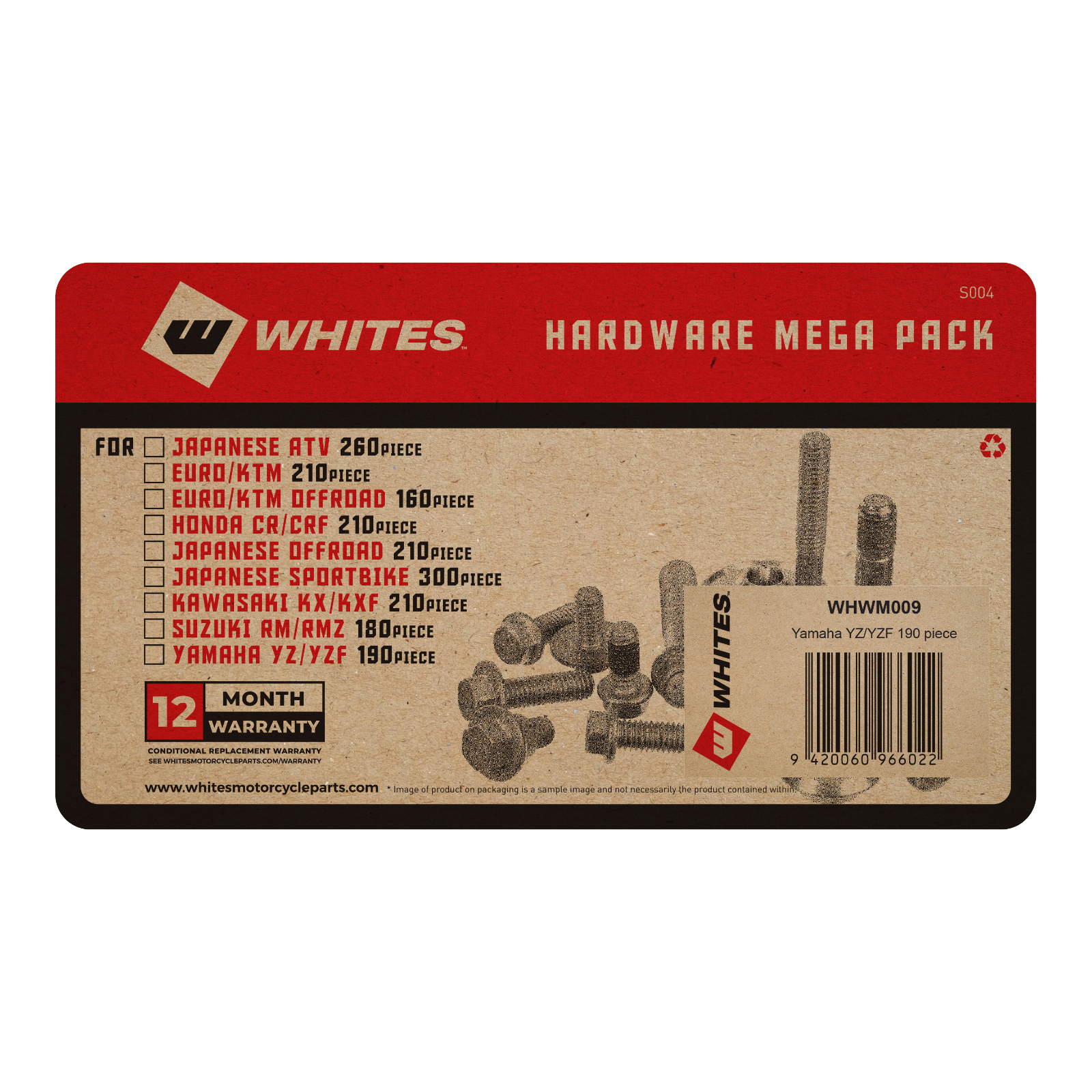 WHITES HARDWARE MEGA PACK - EURO/KTM OFFROAD 160PCS