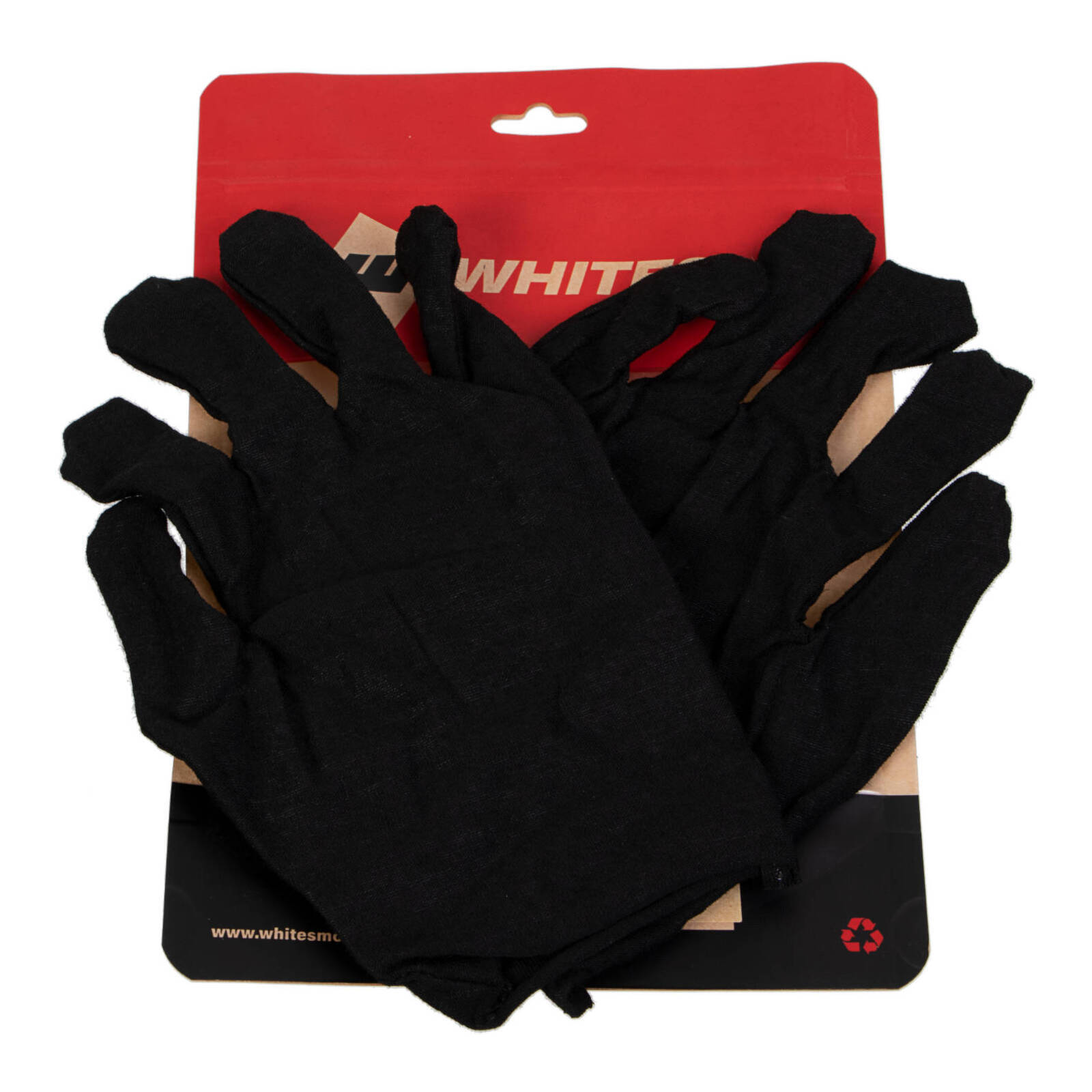 WHITES INNER GLOVES 16G LIGHT - BLK - LGE