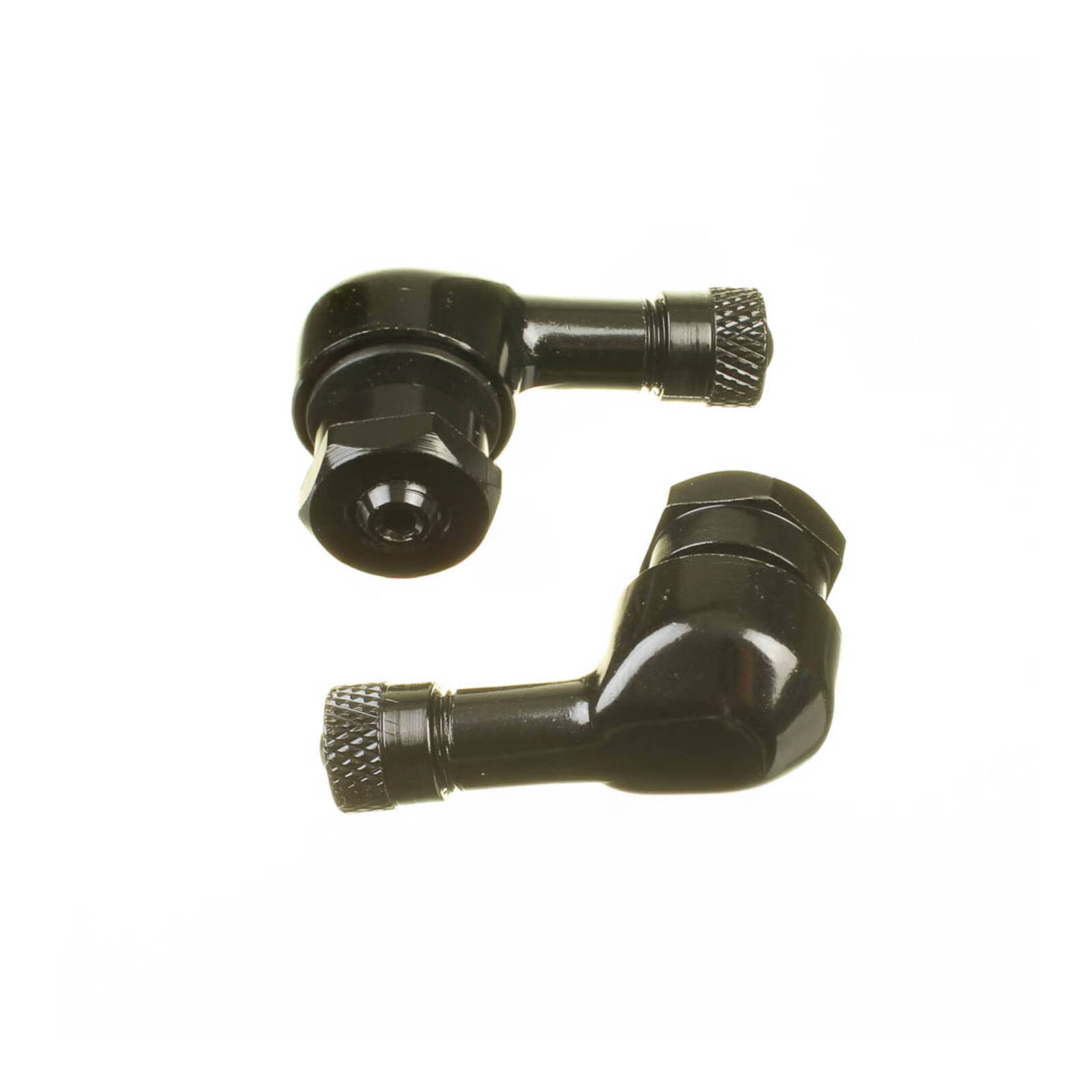 WHITES 90 DEGREE ALLOY VALVE 8.3MM - BLK (PAIR)