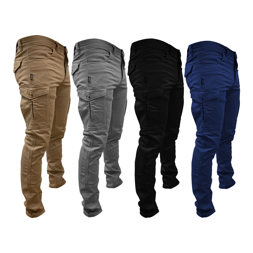 Water Repellent Protective Stretch Chino Cargos - Shark Leathers