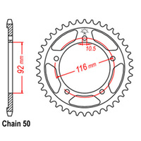 REAR SPROCKET - STEEL 41T 530P