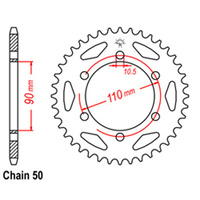 Z - REAR SPROCKET - STEEL 34T 530P