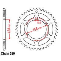 Z - REAR SPROCKET - STEEL 40T 520P