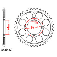 REAR SPROCKET - STEEL 39T 530P