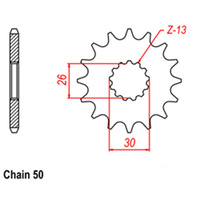 FRONT SPROCKET - STEEL 17T 530P