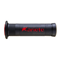 ARIETE HAND GRIPS - ARIRAM - ROAD - BLACK RED 120mm Open End: 02642-RN