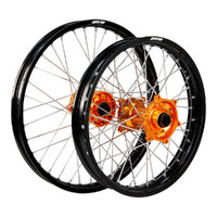 STATES MX WHEEL SET 21/19 - BLK/ORG/SIL -KTM SX/SX-F 03-22