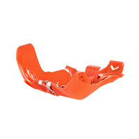 POLISPORT FORTRESS SKID PLATE/LINKAGE GUARD KTM/HUSQ - ORANGE