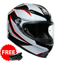 AGV K6 FLASH MATT BLACK/GREY/RED