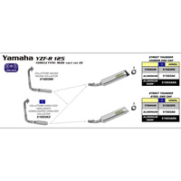 SPC - ARROW 51503PK [RAC]: THUNDER TI W CBN E/C - YA YZF-R125 08>13      [X