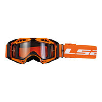 LS2 Aura Goggle - Orange with Clear Lens