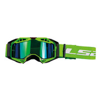 LS2 Aura Pro Goggle - Hi-Vis Green with Iridium Lens