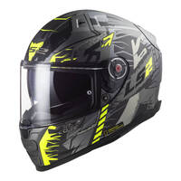 LS2 FF811 Vector II (XS) Techbot - Matte Titanium / Hi-Vis Yellow