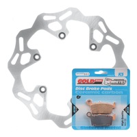 BRAKE DISC & PAD REAR KIT - YAM WR250F 02 - WAVE