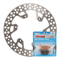 BRAKE DISC & PAD REAR KIT - YAM YZ125 08-20 - WAVE