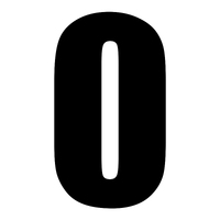 Whites Race Number - Black (10 Pack)