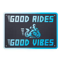 Oxford Garage Metal Sign: "Good Vibes"