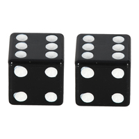 Oxford Lucky Dice Valve Caps - Black (Pair)