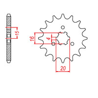 MTX Steel Front Sprocket #428