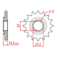 MTX Steel Front Sprocket #520