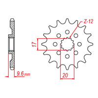 MTX 1905 Steel Front Sprocket #428 (13T) (10-1905-13)