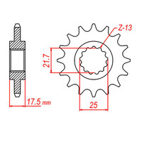 MTX 297 Steel Front Sprocket #525 (15T) (10-KY2-15)