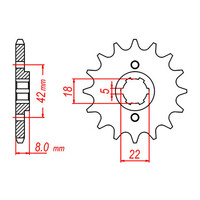 MTX 431 Steel Front Sprocket #520