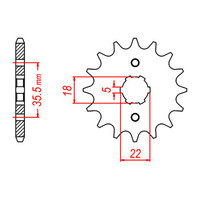 MTX Steel Front Sprocket #428