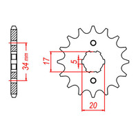 MTX Steel Front Sprocket #520