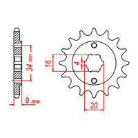 MTX Steel Front Sprocket #520