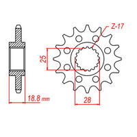 MTX 704 Steel Front Sprocket #525