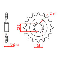 MTX 715 Steel Front Sprocket #520 (13T) (10-GG1-13)