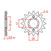 MTX 430 Steel Front Sprocket #520