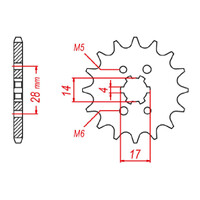 MTX 277 Steel Front Sprocket #428