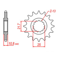 MTX 1586 Steel Front Sprocket #525 (16T) (10-4AS-16)