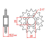 MTX 1904 Steel Front Sprocket #525