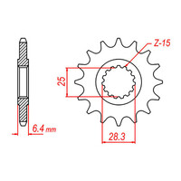 MTX 1592 Steel Front Sprocket #520