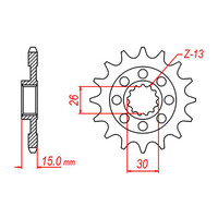 MTX 404 Steel Front Sprocket #525 (17T) (10-BM4-17)