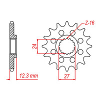 MTX 444 Steel Front Sprocket #525 (17T) (10-444-17)