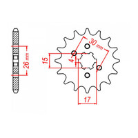 MTX 252 Steel Front Sprocket #420 (12T) (10-045-12)