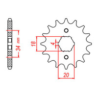 MTX 259 Steel Front Sprocket #428