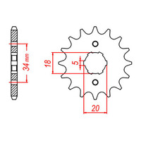 MTX Steel Front Sprocket #520