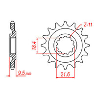 MTX 285 Steel Front Sprocket #520