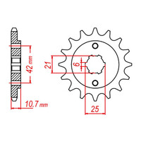 MTX 338 Steel Front Sprocket #530 (16T) (10-MA7-16)