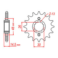 MTX 339 Steel Front Sprocket #530