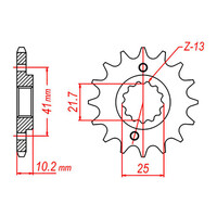 MTX 308 Steel Front Sprocket #520