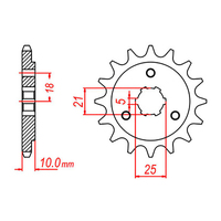 MTX 438 Steel Front Sprocket #520