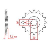 MTX 413 Steel Front Sprocket #420