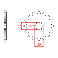 MTX 416 Steel Front Sprocket #428 (14T) (10-416-14)