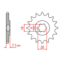 MTX 422 Steel Front Sprocket #520